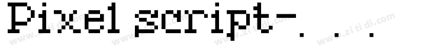 Pixel script字体转换